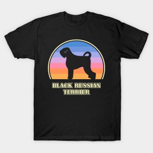 Black Russian Terrier Vintage Sunset Dog T-Shirt